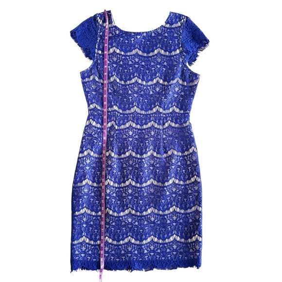 Darling Vintage Blue Candice Lace Dress size Med special event office siren 952 - Picture 10 of 16